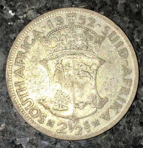S A UNION SILVER 2 1/2 SHILLINGS 1952