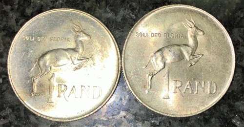 R S A  SILVER R1--1966 BOTH ENGLISH & AFRIKAANS -- 80% SILVER(1 BID TAKES ALL)