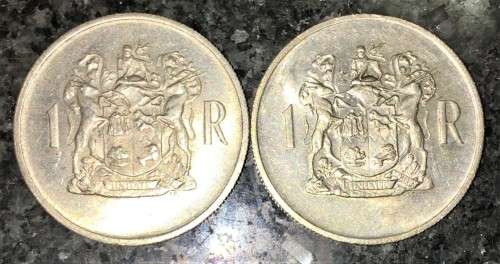 R S A  SILVER R1--1969 BOTH ENGLISH & AFRIKAANS -- 80% SILVER(1 BID TAKES ALL)