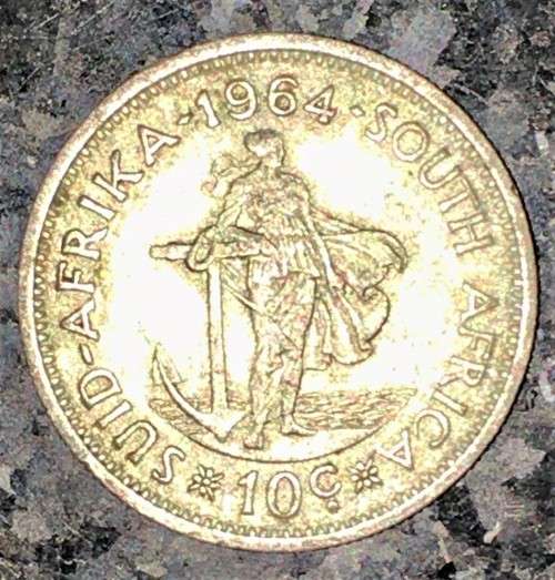 R S A SILVER 10 CENT 1964