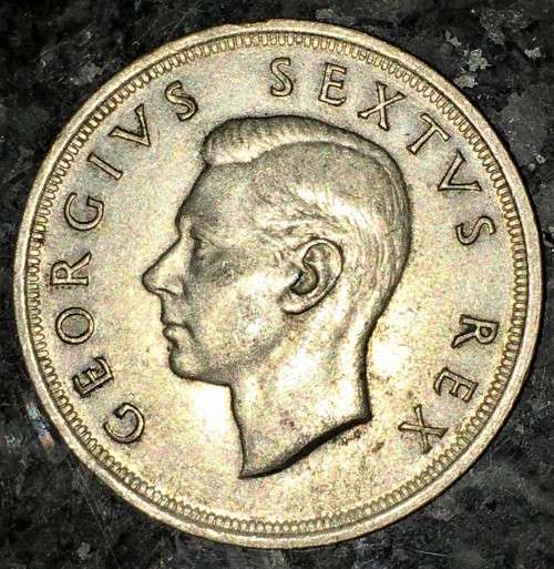S A UNION SILVER 5 SHILLINGS 1952 SILVER CROWN