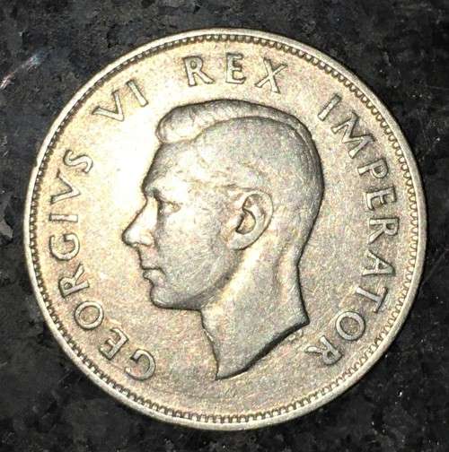S A UNION SILVER 2 1/2 SHILLING 1943 SILVER 80%