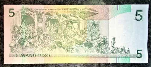 PHILIPPINES 5 PISO ND 1995 SERIE'S