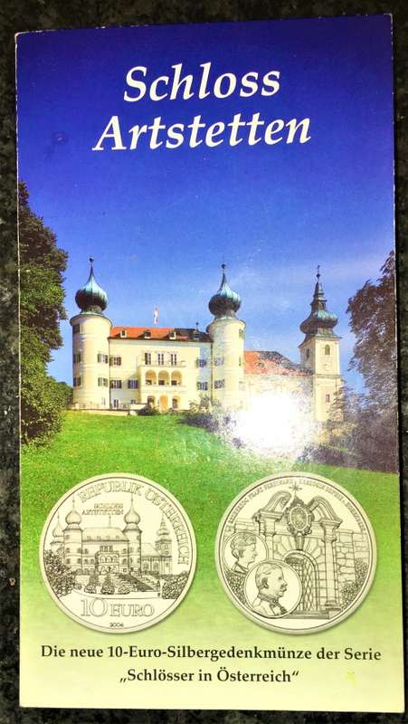 AUSTRIA SILVER 10 EURO 2004 SPECIAL UNC MINTAGE ONLY 40,000 SILVER ,925 IN LOVELY INFO FOLDER