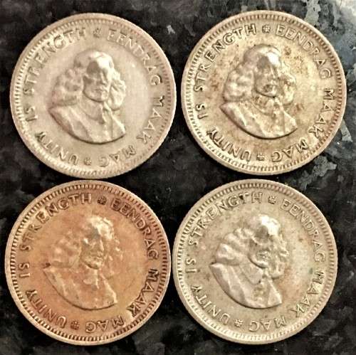 R S A SILVER 5 CENT 1962(BID PER COIN) 4 AVAILABLE