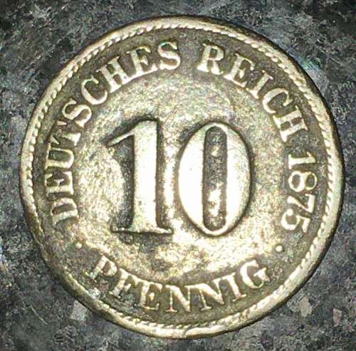 GERMANY 10 PFENNIG 1875