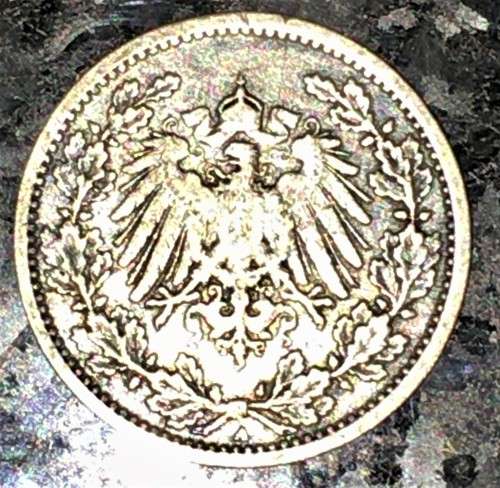 GERMANY 1/2 MARK 1906 -- SILVER .900