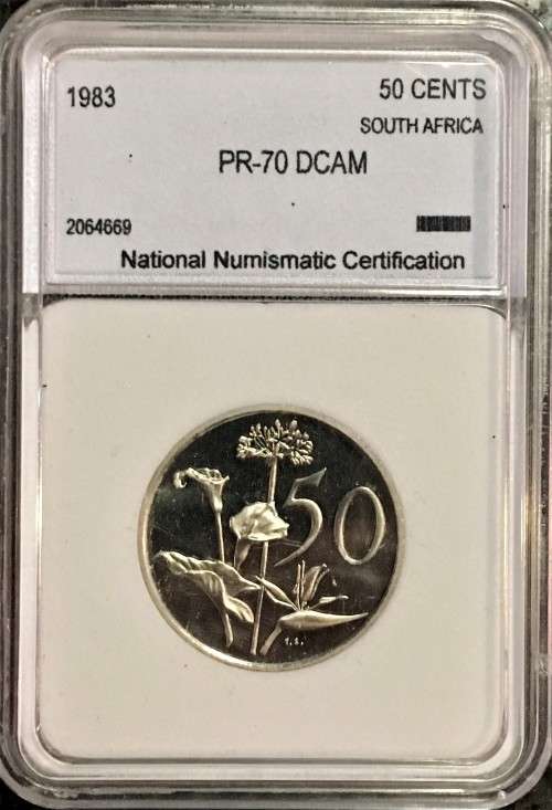 R S A - PROOF DCAM  50 CENT 1983 GRADED PR-70 PEFECT GRADE NNC