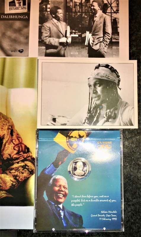 MANDELA COLLECTION EVERYTHING NELSON MANDELA PHOTOS,POST CARDS, STAMPS, COINS AND MEDALLION`S