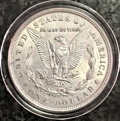 U S A SILVER 1 DOLLAR MORGAN DOLLAR 1921 GOOD CONDITION PHILADELPHIA MINT COMES WITH CAPSULE
