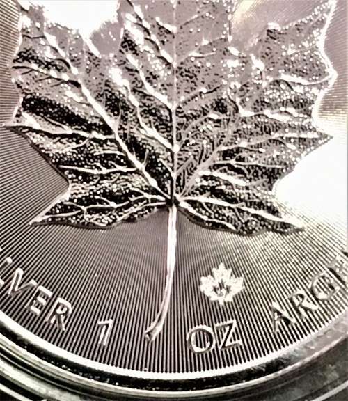 CANADA SILVER 5 DOLLAR 1OZ PURE SILVER .999 --MAPLE LEAF-- 2019 BRILLIANT UNC  COMES WITH CAPSULE