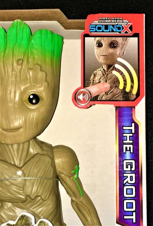 AVENGERS END GAME (THE GROOT) FIGURINE BOXED IN MINT CONDITION NEW 30CM HEIGHT WITH SOUND BUTTON