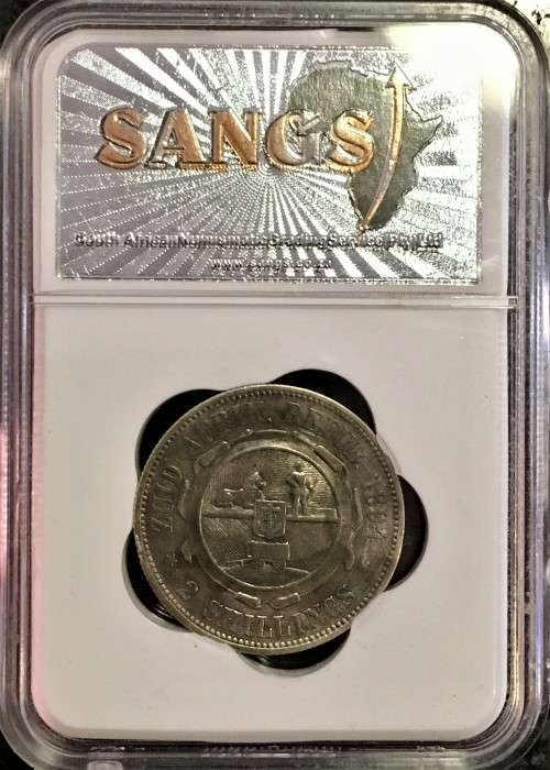 Z A R GRADED  2 SHILLING VF20  -1894 SANGS GRADED