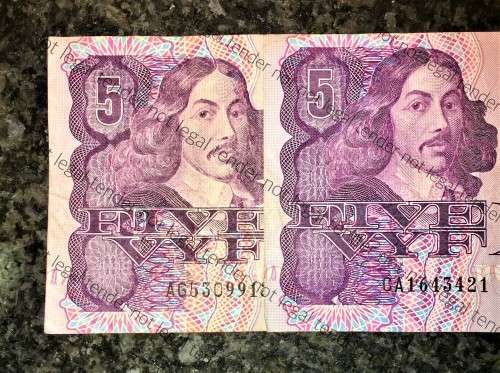 ERROR R5 CL STALS NOTE OFF CENTER CA164 -- 1990 FIRST ISSUE