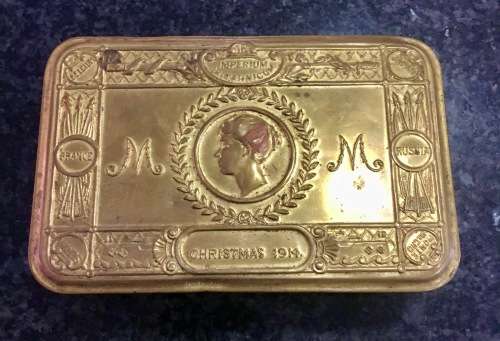 1914 CHRISTMASS CHOCOLATE TIN GIFT TO SOLDIERS