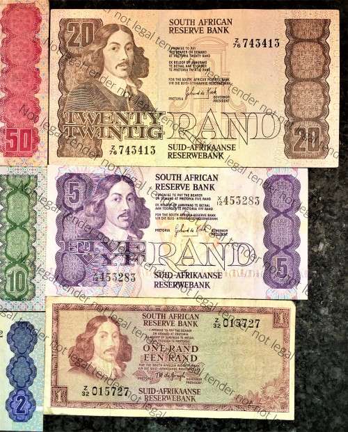 REPLACEMENT NOTES COMPLETE SET OF GPC DE KOCK  R50 XX TO R2 WY,,,1980s(R1 - Z32 -DE JONGH)