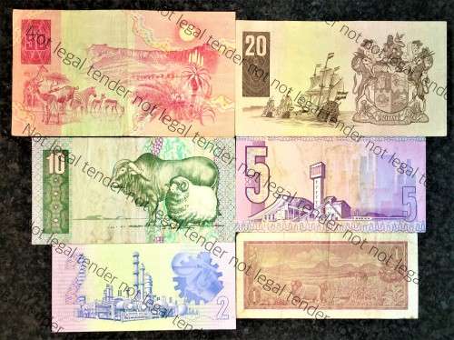 REPLACEMENT NOTES COMPLETE SET OF GPC DE KOCK  R50 XX TO R2 WY,,,1980s(R1 - Z32 -DE JONGH)