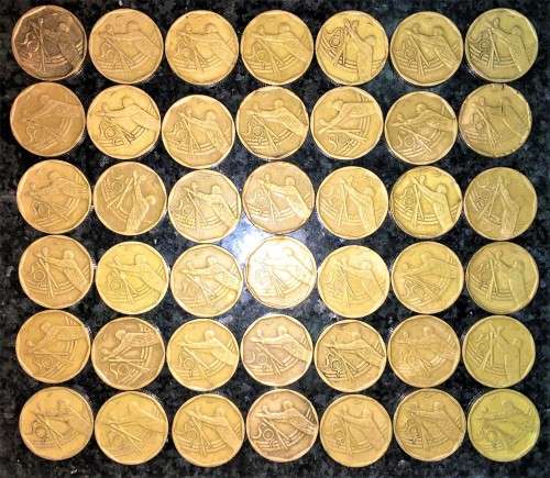 R S A 50 CENT CRICKET 2003 ( BID PER COIN) )50 AVALIABLE