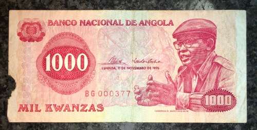ANGOLA 1000 KWANSAS 1976
