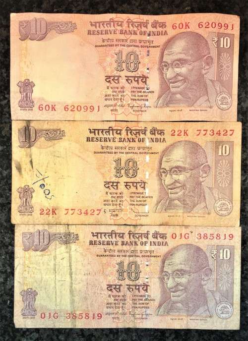 INDIA 10 RUPEES 3 DIFFERNT 2009-13-14