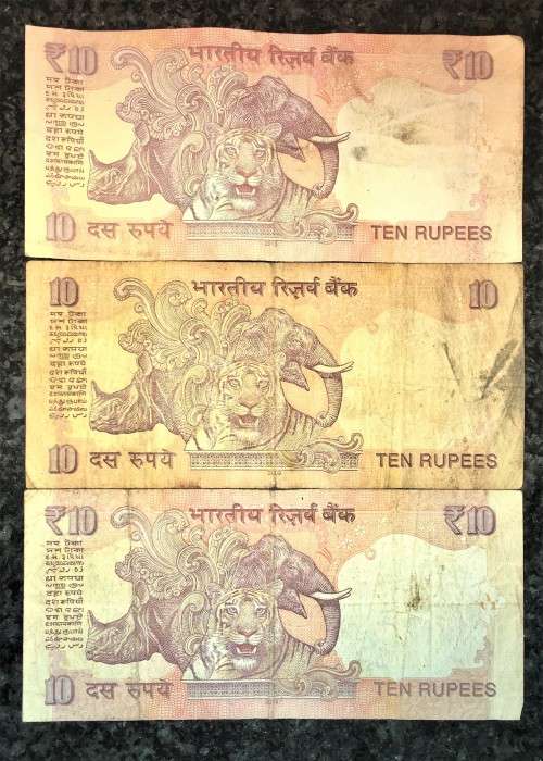 INDIA 10 RUPEES 3 DIFFERNT 2009-13-14