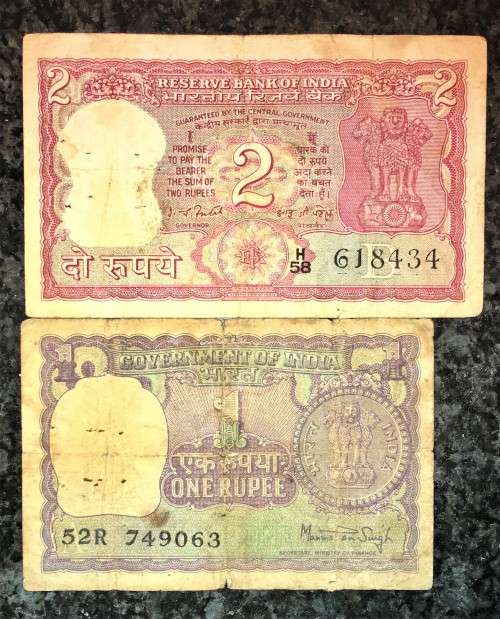 INDIA SET 2 RUPEE & 1 RUPEE ND(1 BID TAKES ALL)