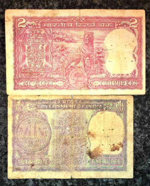 INDIA SET 2 RUPEE & 1 RUPEE ND(1 BID TAKES ALL)