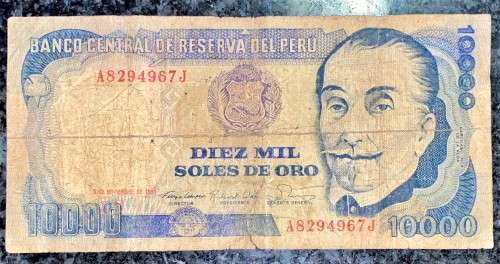 PERU 10,000 SOLES 1981