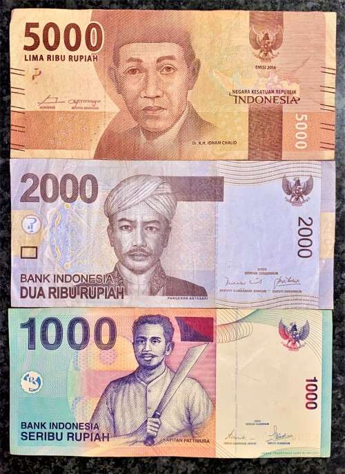 INDONESIA SET 5000 RUPIAH, 2000 RUPIAH & 1000 RUPIAH 2000-2016(1 BID TAKES ALL)