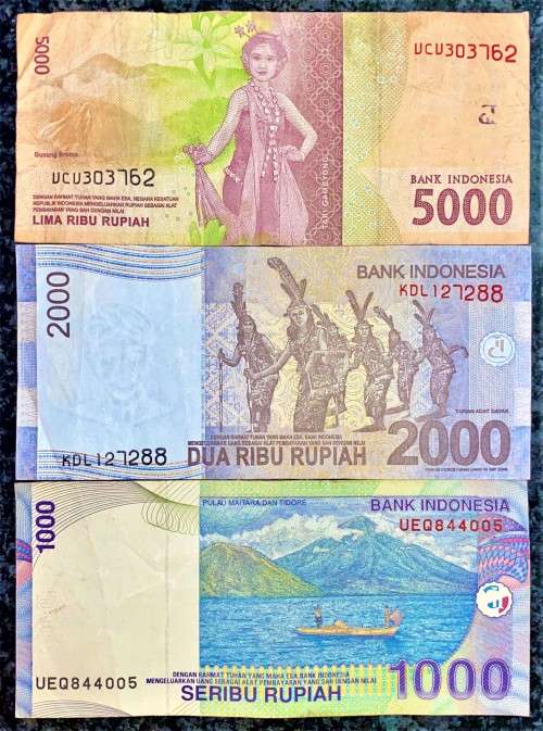 INDONESIA SET 5000 RUPIAH, 2000 RUPIAH & 1000 RUPIAH 2000-2016(1 BID TAKES ALL)