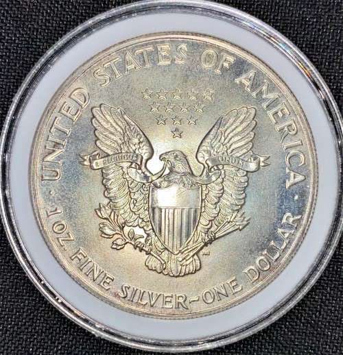 U S A SILVER 1 DOLLAR 1OZ PURE SILVER .999 WALKING LIBERTY 1987 BU UNC COMES WITH CAPSULE