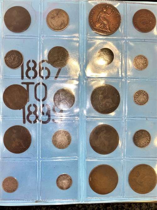 GREAT BRITAIN COLLECTION 1770-1970.NO DOUBLES.14 PAGES SILVER INCLUDED WHERE APPLICABLE
