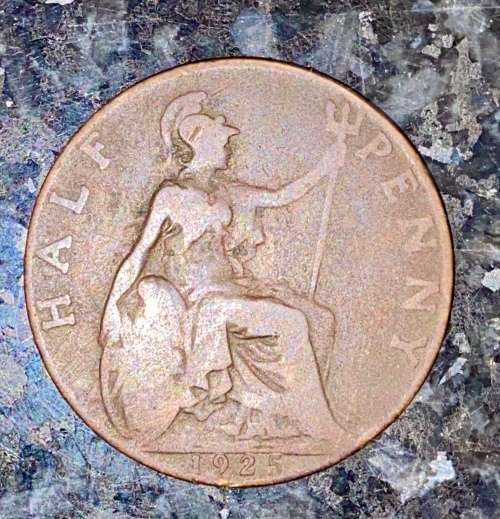GREAT BRITAIN  1/2 PENNY 1925