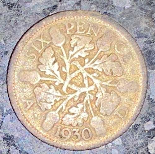 GREAT BRITAIN SILVER 6D SIXPENCE 1930 A