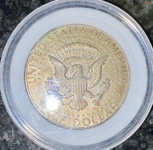 USA SILVER HALF DOLLAR 1965 GOOD CONDITION COMES IN CAPSULE
