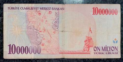 TURKEY 10,000,000 LIRASI 1999
