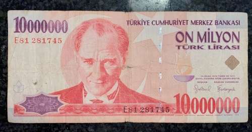 TURKEY 10,000,000 LIRASI 1999