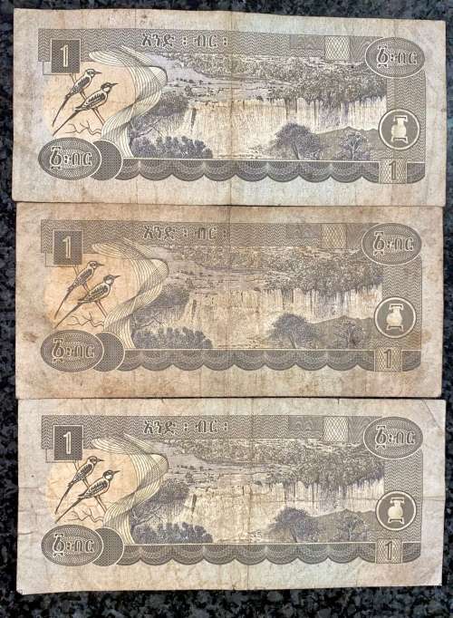 ETHIOPIA  1 BIRR 2003  X 3 (1 BID TAKES ALL)