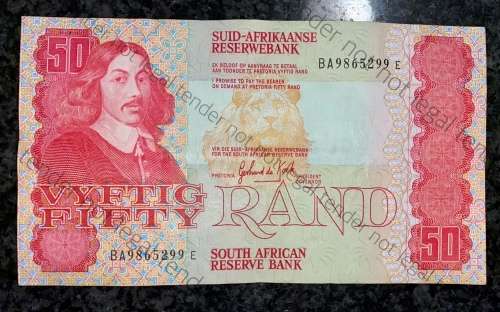 GPC DE KOCK R50 SCARCE BA SERIES 1984 3RD ISSUE A/E