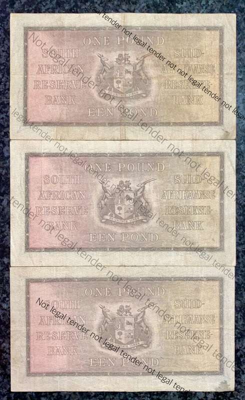 MH DE KOCK SET 1 POUND 1945 -A151, 1946 -A156 & 1947 -A178 E/A FIRST ISSUE (1 BID TAKES ALL)