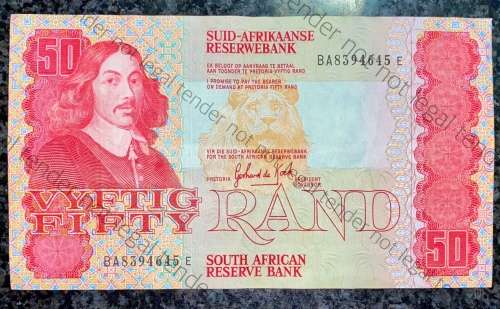 GPC DE KOCK R50 SCARCE BA SERIES 1984 3RD ISSUE A/E