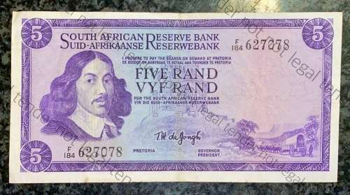 TW DE JONGH R5 F184 E/A SPRINGBUCK WTM 1967 FIRST ISSUE