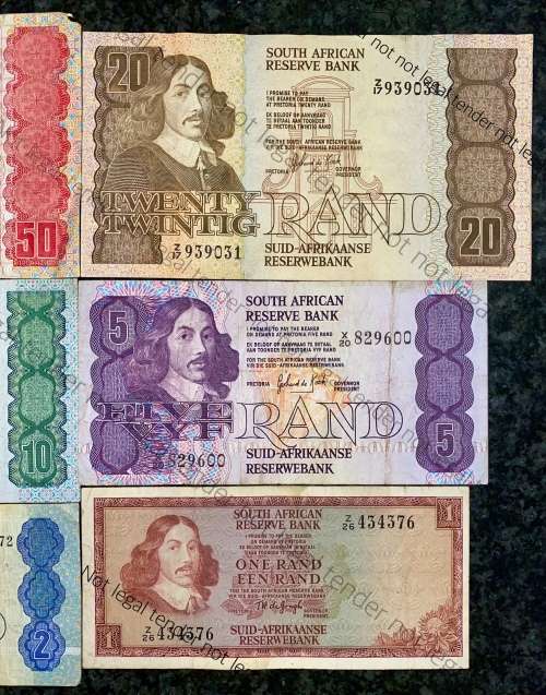 COMPLETE SET REPLACEMENT NOTES GPC DE KOCK  R50XX TO R2WW,,,1980s (R1 TW DE JONGH (1 BID TAKES ALL