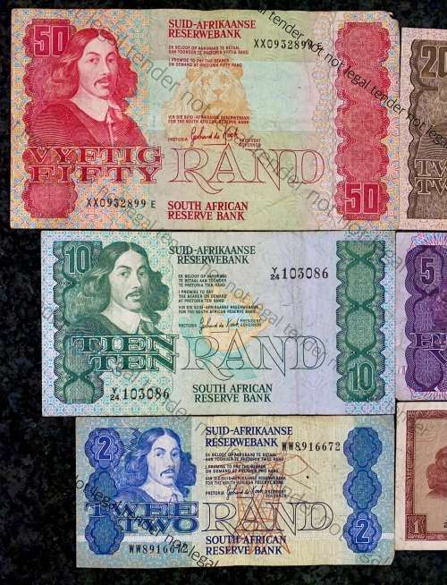 COMPLETE SET REPLACEMENT NOTES GPC DE KOCK  R50XX TO R2WW,,,1980s (R1 TW DE JONGH (1 BID TAKES ALL