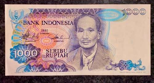 INDONESIA 1000 RUPIAH 1980 EF+