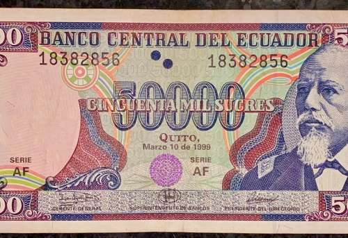 ECUADOR 50,000 SUGRES 1999