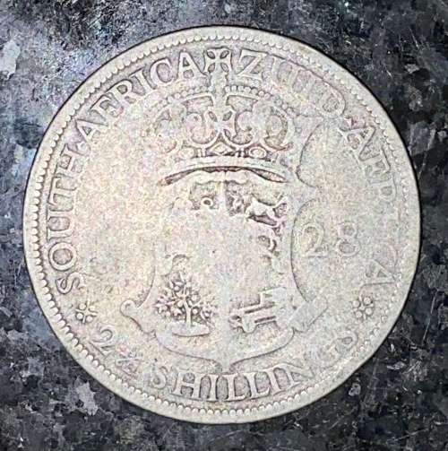 S A UNION SILVER 2 1/2 SHILLING 1928 SILVER 80%