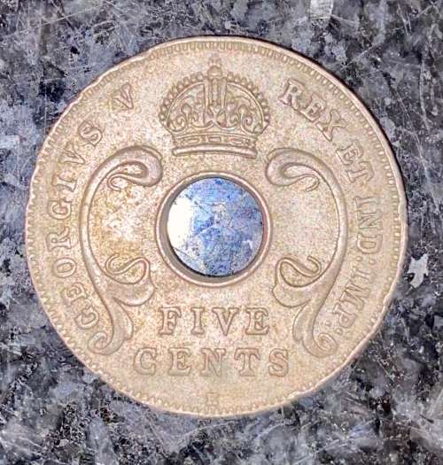 EAST AFRICA & UGANDA 5 CENT 1914 MINT MARK K (RARE)