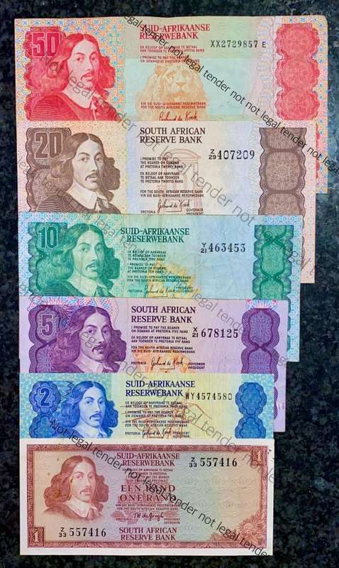 COMPLETE SET REPLACEMENT NOTES GPC DE KOCK R50XX TO R2WY,,,1980s (R1 Z33 TW DE JONGH (1 BID TAKES AL