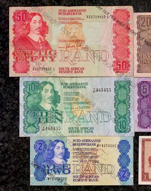 COMPLETE SET REPLACEMENT NOTES GPC DE KOCK R50XX TO R2WY,,,1980s (R1 Z33 TW DE JONGH (1 BID TAKES AL